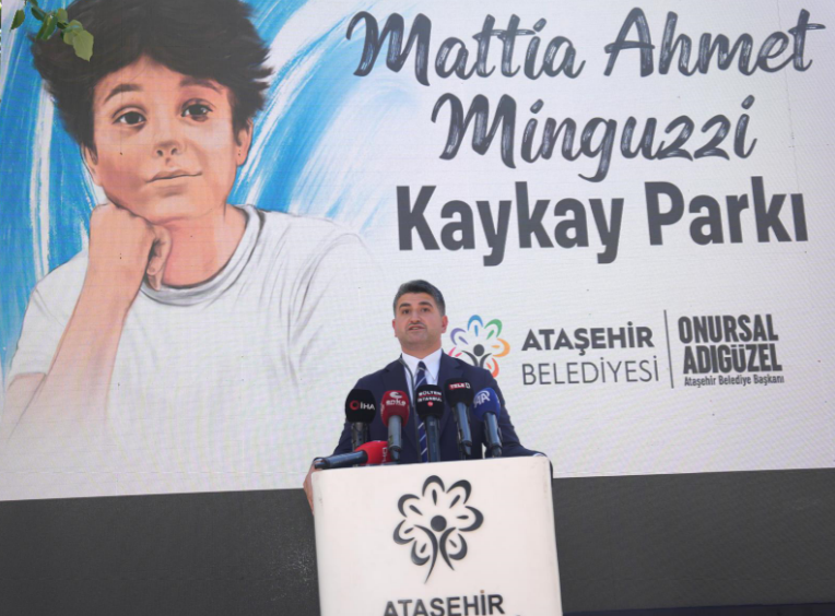 Ataşehir’de duygu dolu anlar: ‘Mattia Ahmet Minguzzi Parkı’ açıldı